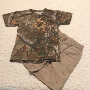 Boys realtree shirt and shorts set